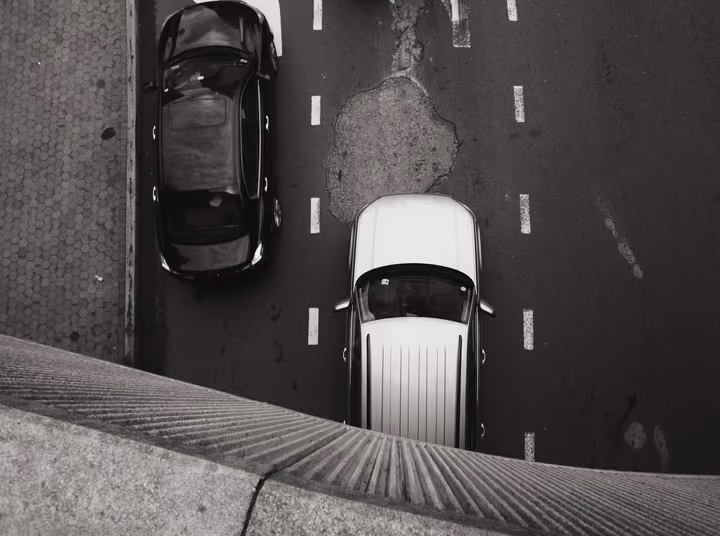 Cars from overhead